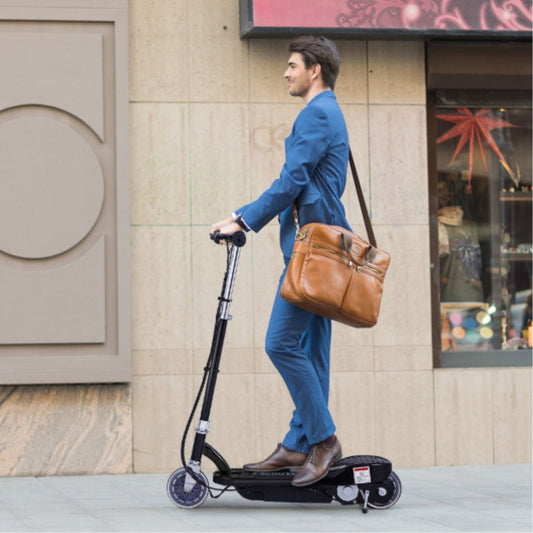 "Adjustable Height Electric Scooter for Ages 14+, 155 lb Capacity, 7.5 mph Top Speed"